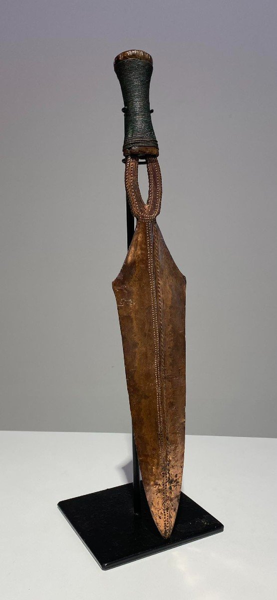 Exceptional Copper Sword From The Yakoma / Ngbandi Tribe Dr Congo Ubangi - Africa - Ca 1880-photo-6