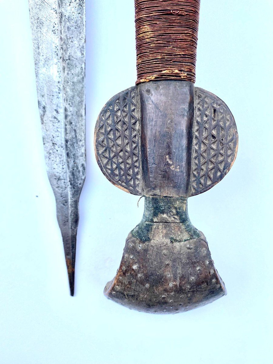 Poignard  / Couteau Tribu Shona Tsonga Afrique Du Sud Art Africain Zimbabwe 19ème Siècle-photo-4