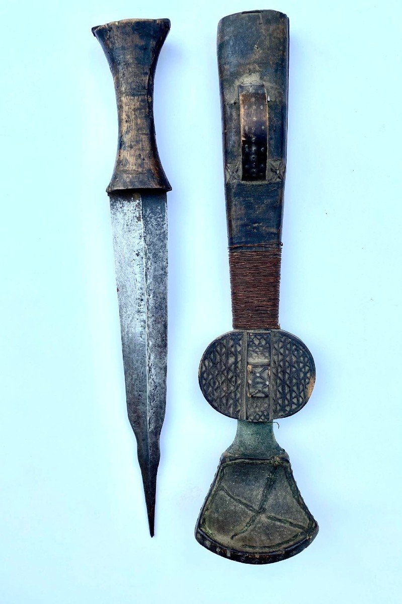 Poignard  / Couteau Tribu Shona Tsonga Afrique Du Sud Art Africain Zimbabwe 19ème Siècle-photo-5