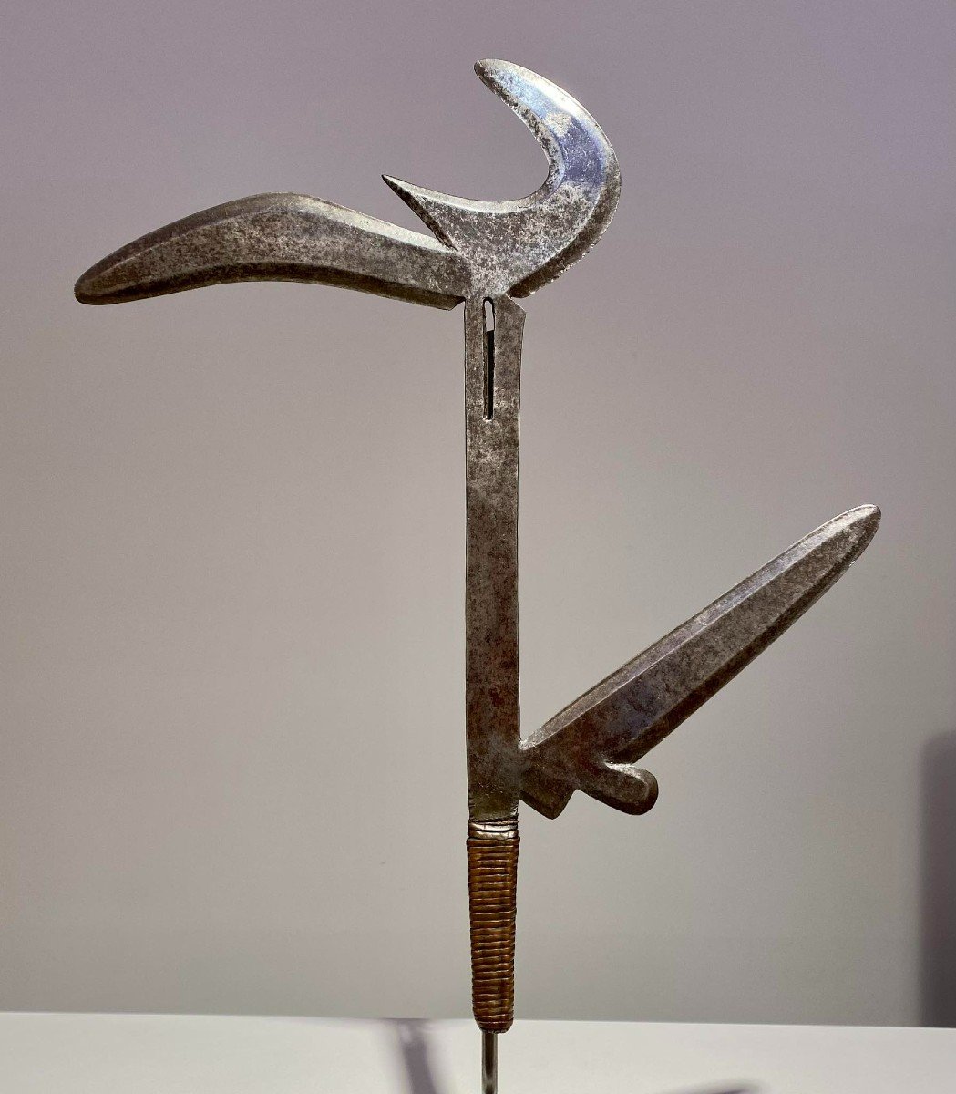 Ancien Et Exceptionel Couteau De Jet Kipinga Tribu Nsakara Bandia Zande Avungara Congo -1880-photo-6