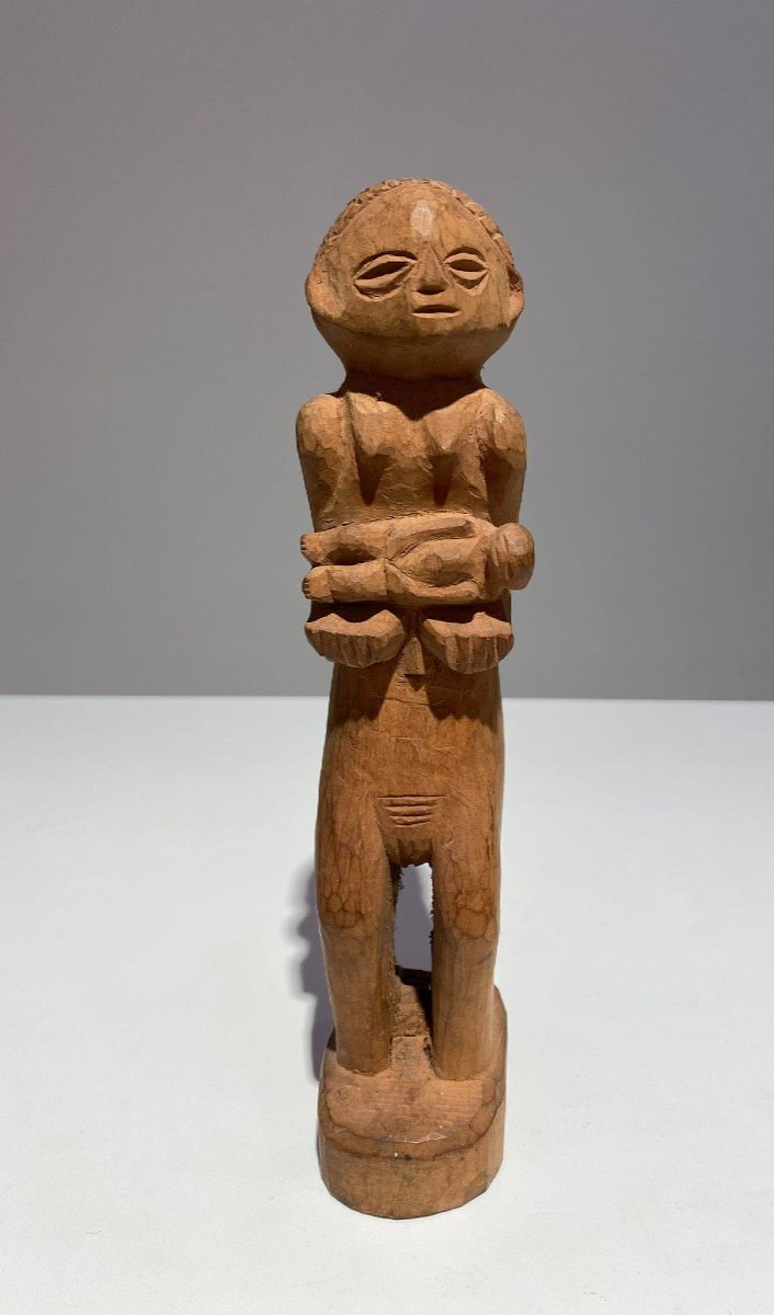 Ancient Statue Of The Tshokwe Tribe / Chokwe Lwena - Dr Congo African Art Angola - Late 19th-photo-3