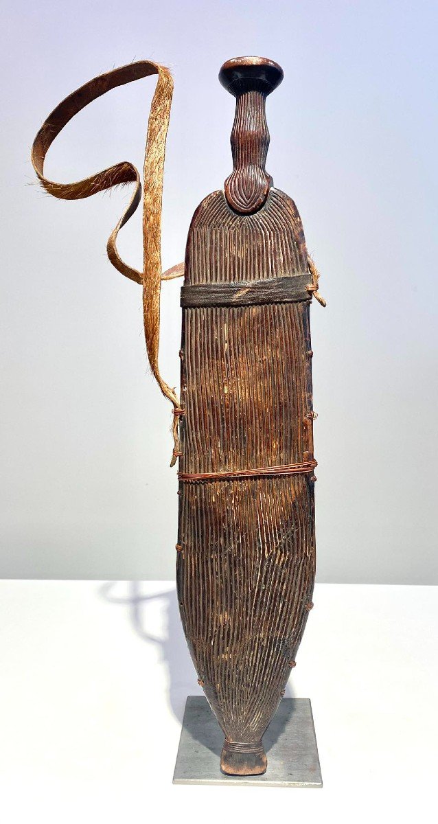  Exceptionnel Rare Couteau Glaive De La Tribu Luba / Luluwa /Nkutshu Dr Congo - Afrique Ca 1900-photo-3