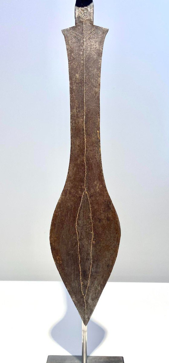 Rare Sword Knife From The Luba / Luluwa / Nkutshu Tribe Dr Congo - Africa Ca 1900-photo-6