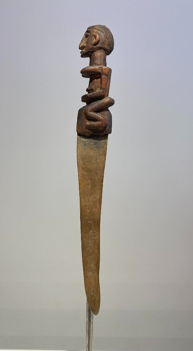 Old Rare Knife From The Dogon Tribe Mali Bandiagara African Art 19th Century-photo-6