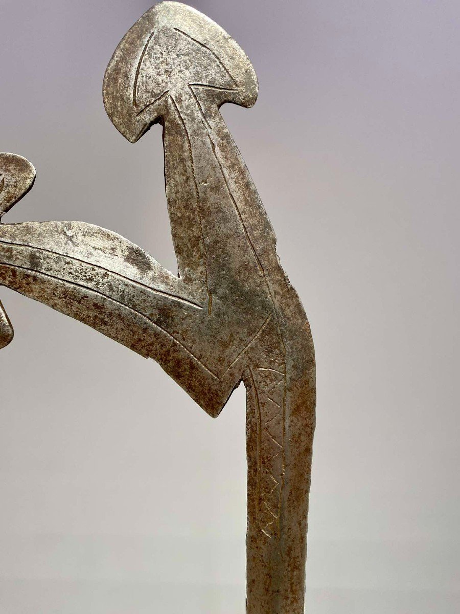 Rare Throwing Knife Of The Banda Yakpa People Mbugbu Central Africa Congo Kipinga-photo-2