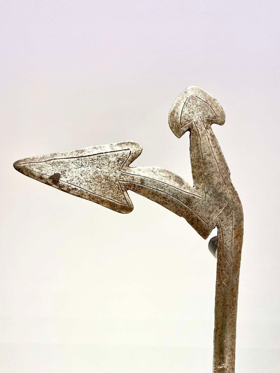 Rare Throwing Knife Of The Banda Yakpa People Mbugbu Central Africa Congo Kipinga-photo-3