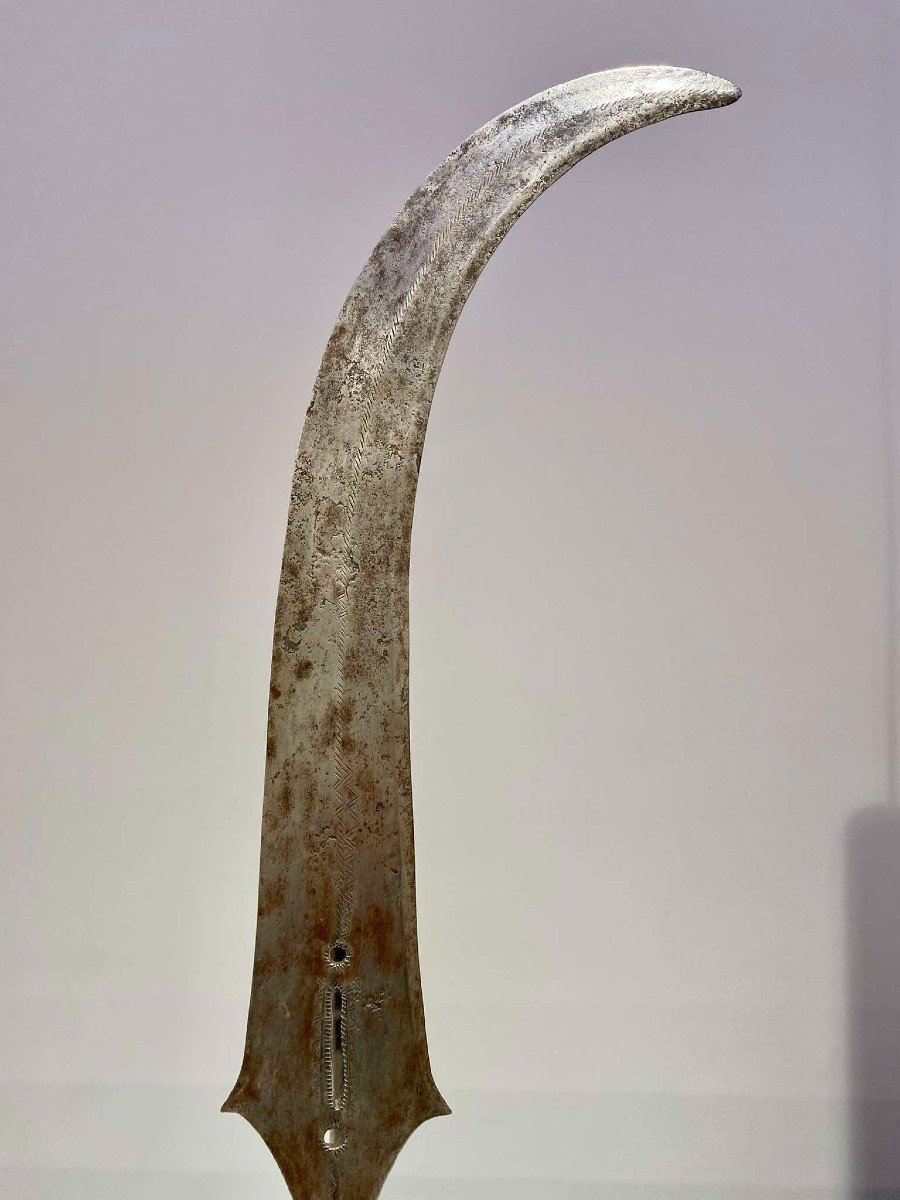 Curved Sword Knife From The Yakoma/ngbandi Tribe Dr Congo Ubangi - Africa - Ca 1880-photo-3