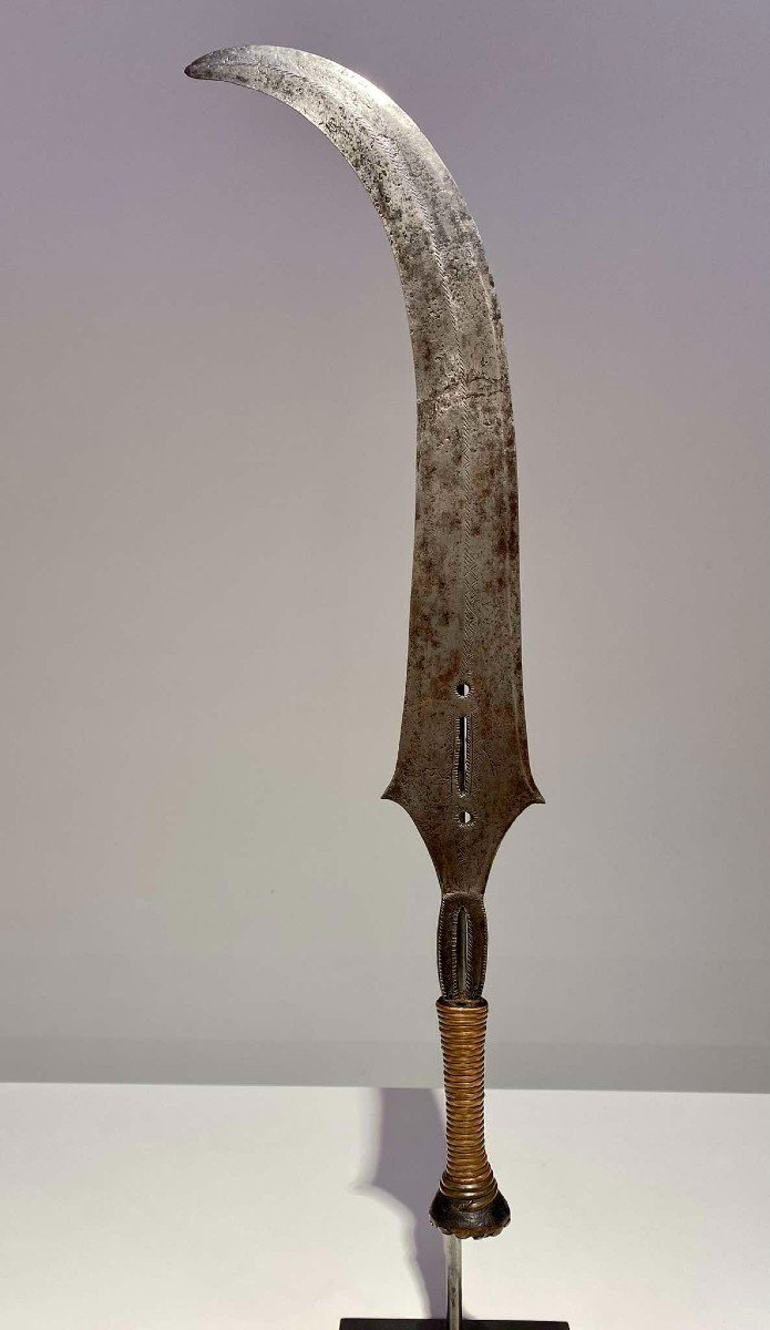Curved Sword Knife From The Yakoma/ngbandi Tribe Dr Congo Ubangi - Africa - Ca 1880