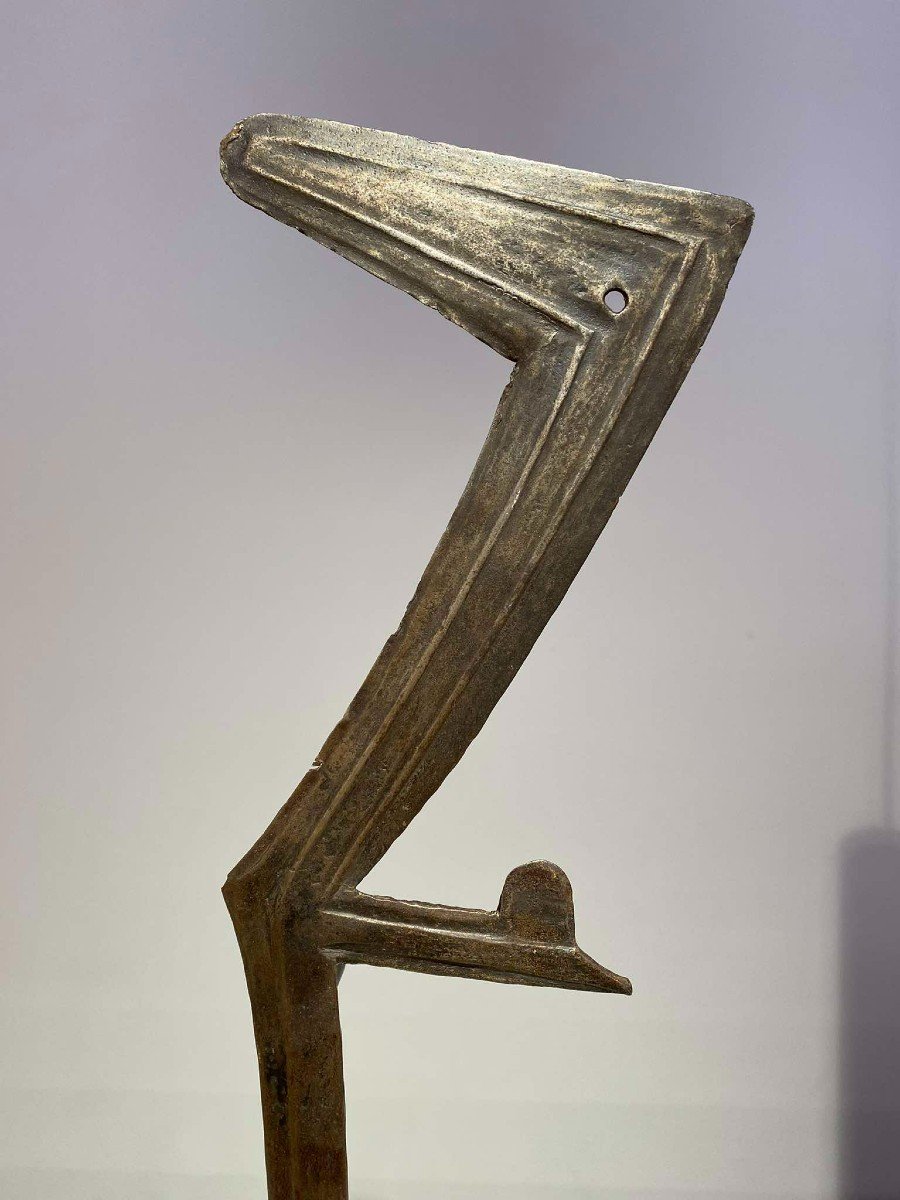 Ancien Couteau De Jet De La Tribu Gbaya Kota Pomo Bumali Njem Ca 1880 Afrique  Congo Gabon-photo-2