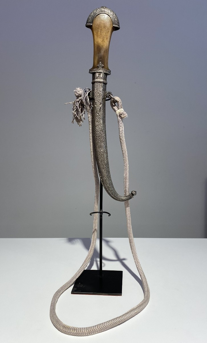 Antique Moroccan Koumiya - Moroccan - Berber Dagger Silver Sheath - Koumiyya Koummya Tribal-photo-2