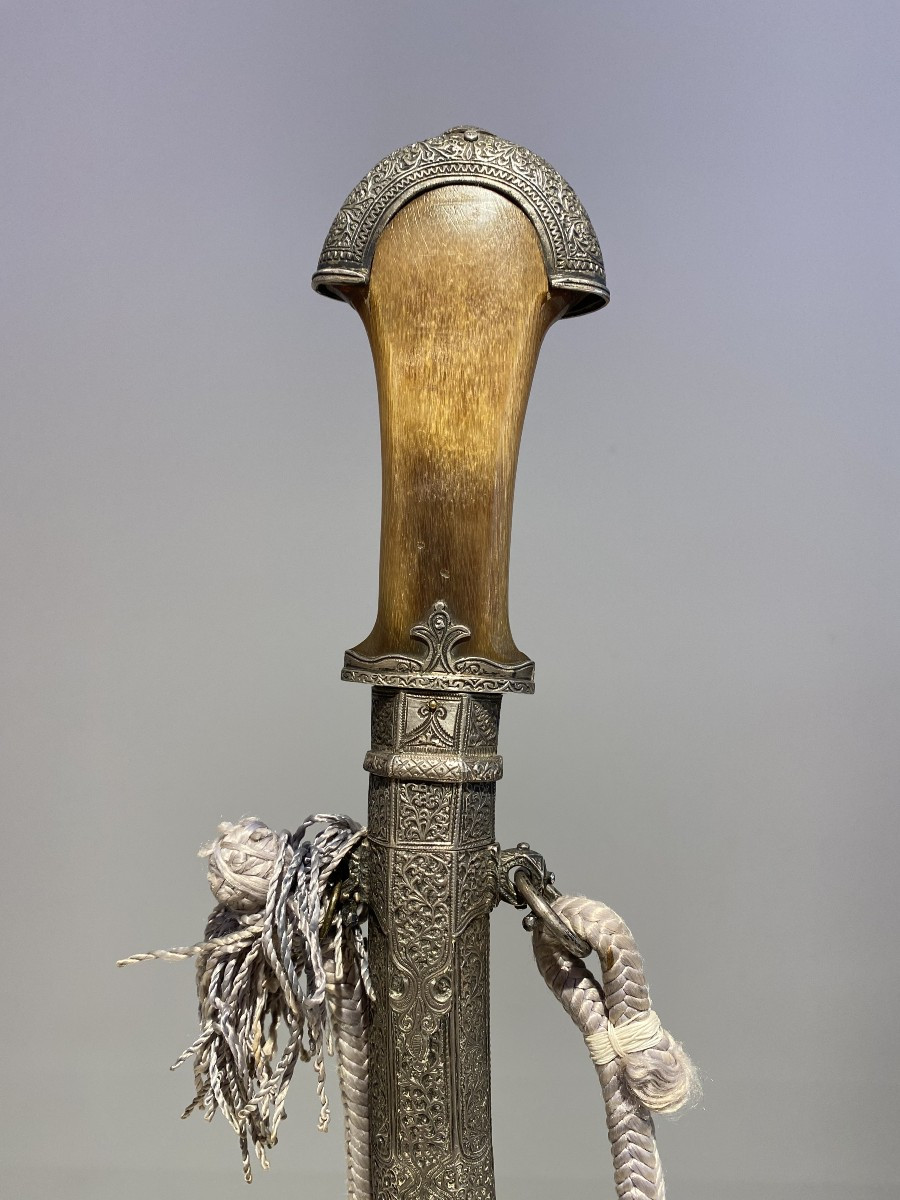 Antique Moroccan Koumiya - Moroccan - Berber Dagger Silver Sheath - Koumiyya Koummya Tribal-photo-2