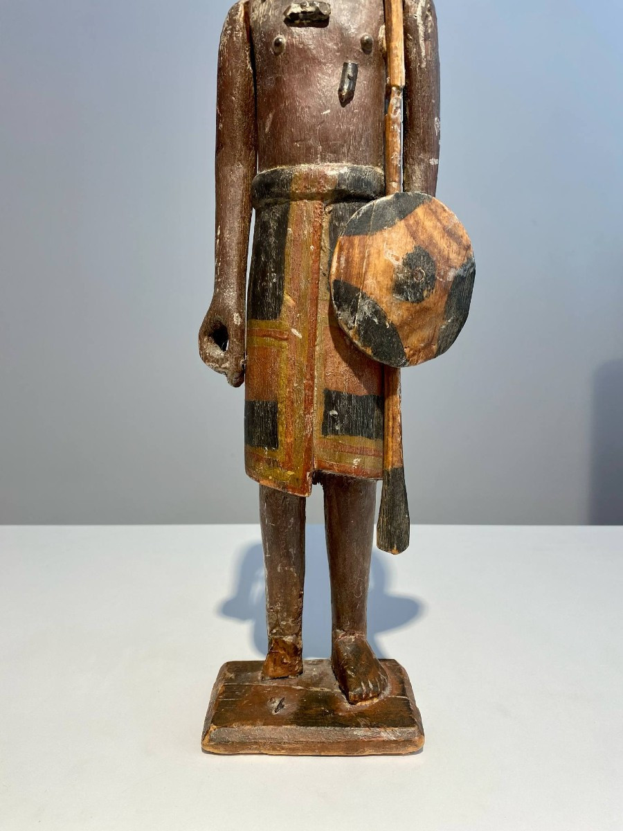 Wooden Statue Of A Sakalava Or Bara Warrior - African Madagascar - 19th Century Tribal Pas Congo-photo-2