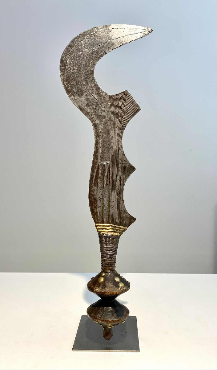  Old Rare Ngulu Knife From The Ngombe Doko Ngbaka Tribe Dr Congo Africa Ca 1900 Tribal Art-photo-3