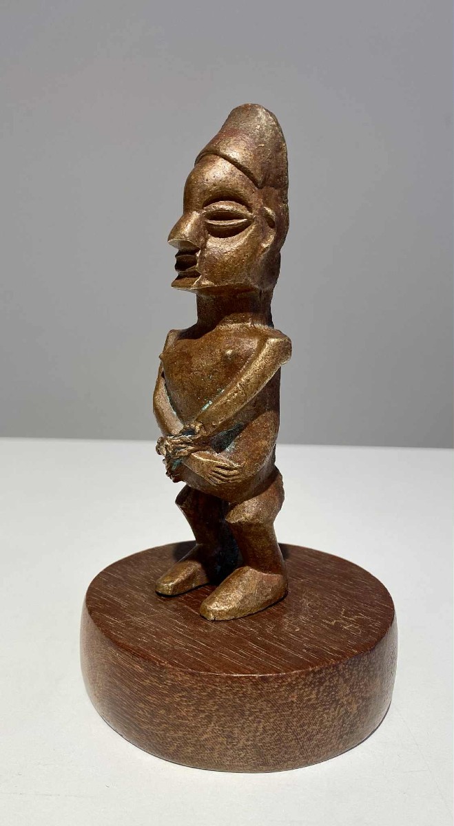 Teke Bronze Statue Slave Dr Congo Brazzaville 19th Century African Art Tribal Bakongo-photo-4