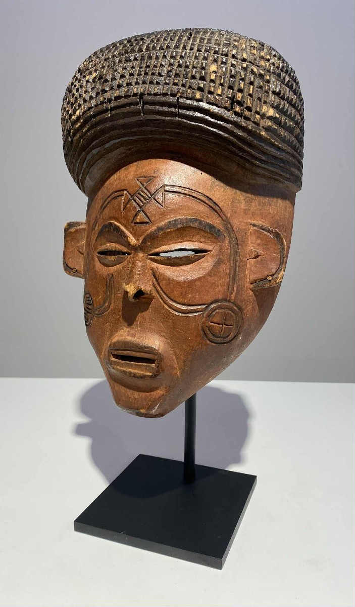 Mwana Pwo Type Mask From The Tshokwe / Chokwe Tribe Zaire Dr Congo Angola Tribal African Art -photo-2