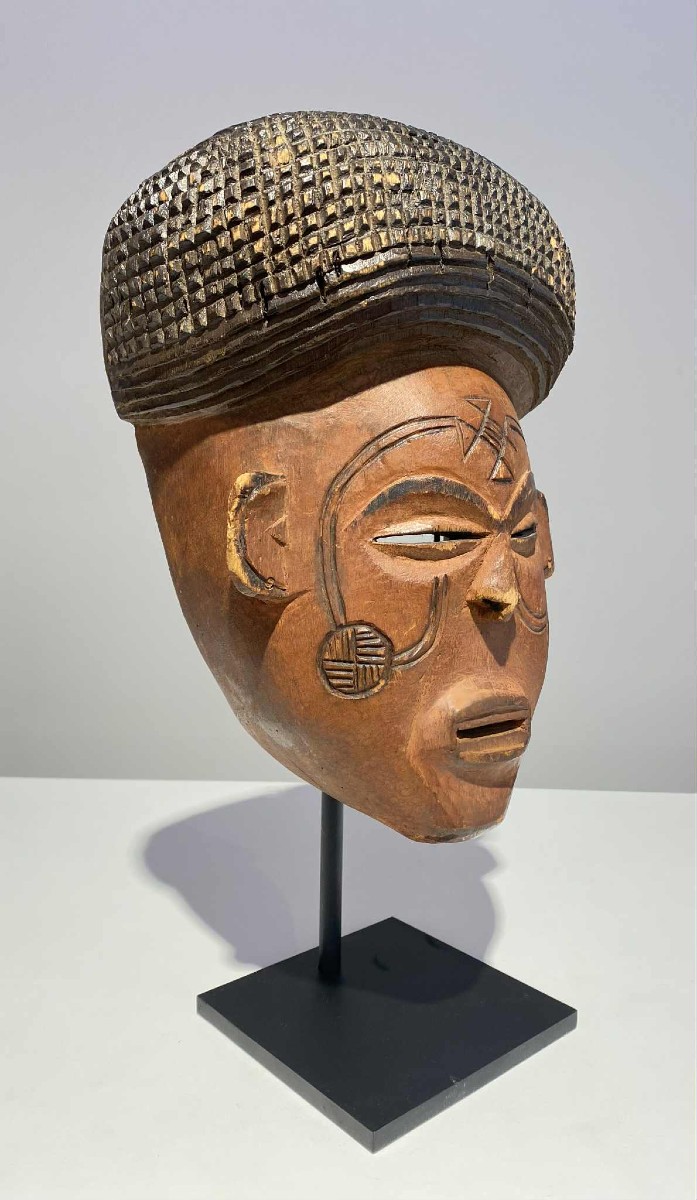 Mwana Pwo Type Mask From The Tshokwe / Chokwe Tribe Zaire Dr Congo Angola Tribal African Art -photo-3