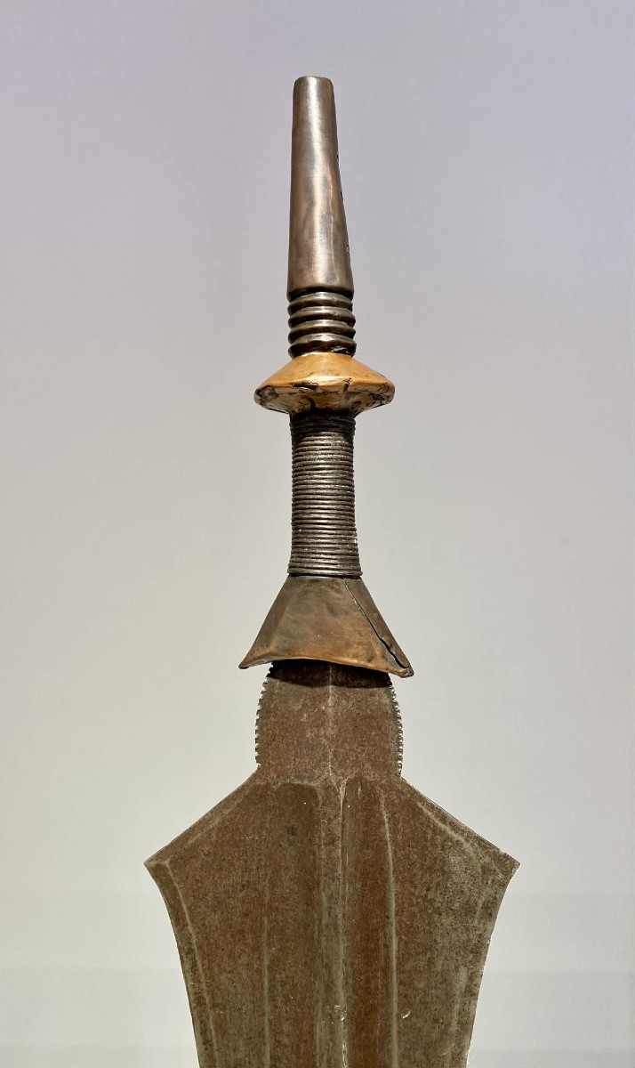  Large Knife Or Saber Of The Ngandu Saka Mongo Tribe, Democratic Republic Of Congo / Kongo, 19th Century, Circa 1900-photo-4