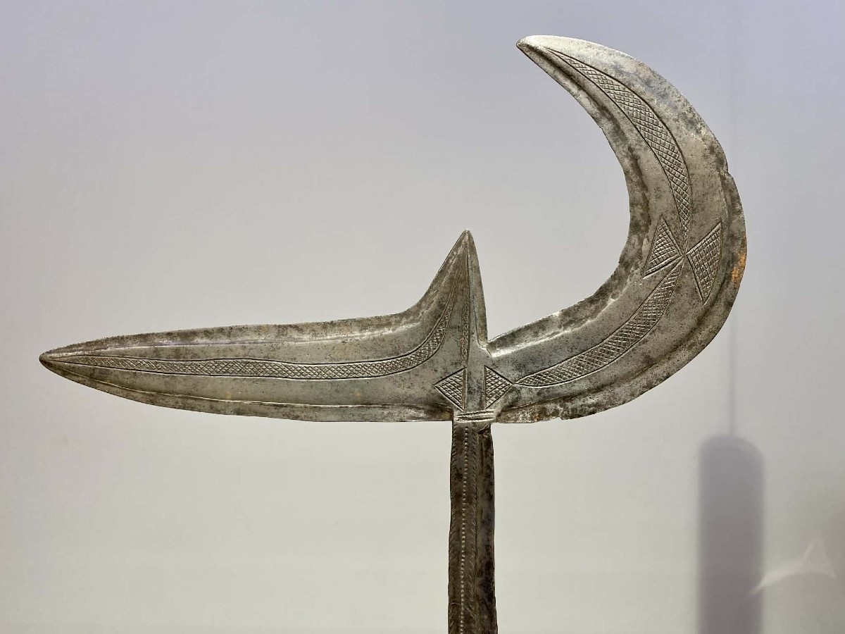 Old And Rare Kipinga Jet Knife Ngbaka Tribe Ngombe Bwaka Congo Central Africa -1880-photo-4