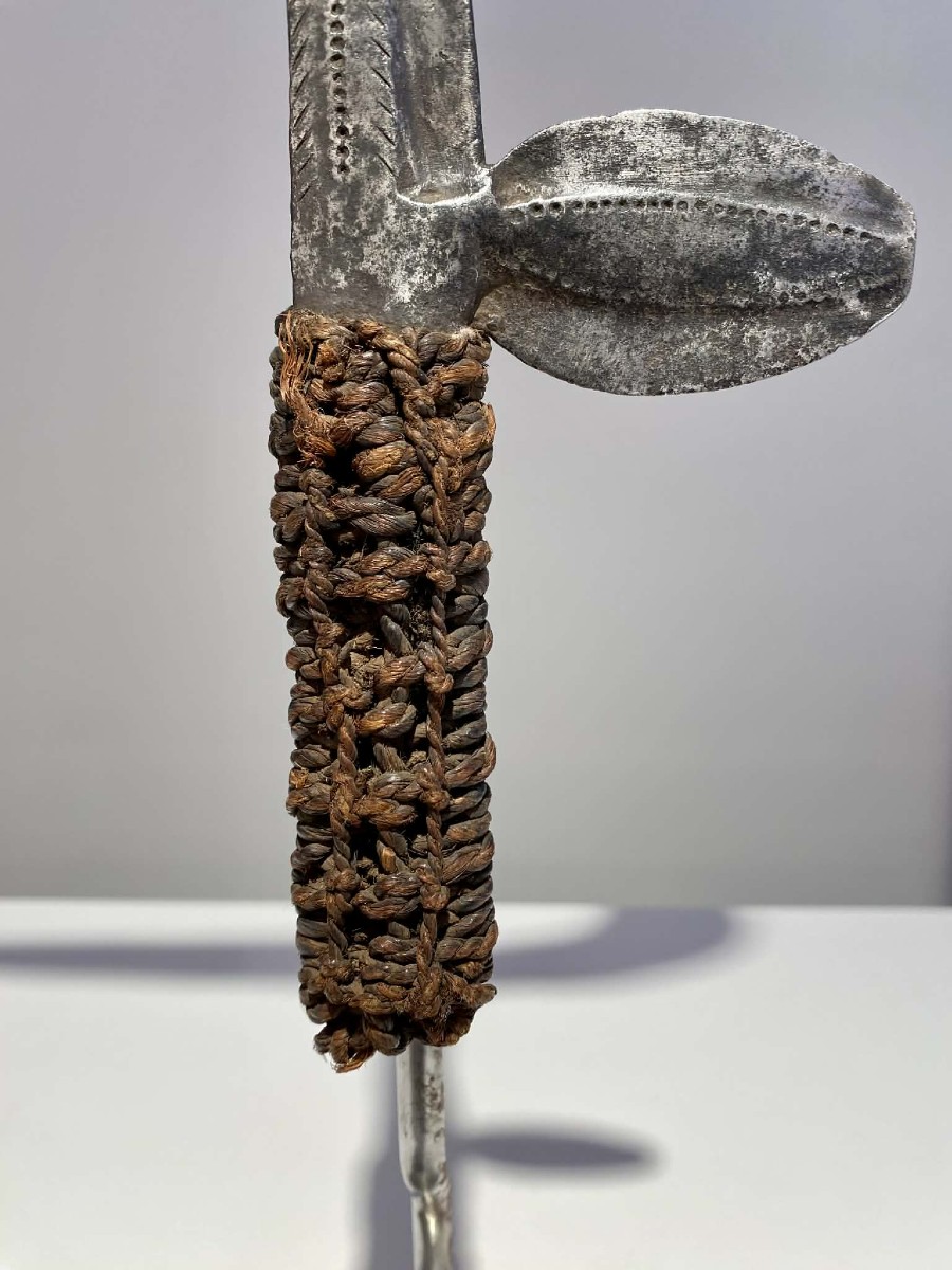 Old And Rare Kipinga Jet Knife Ngbaka Tribe Ngombe Bwaka Congo Central Africa -1880-photo-1