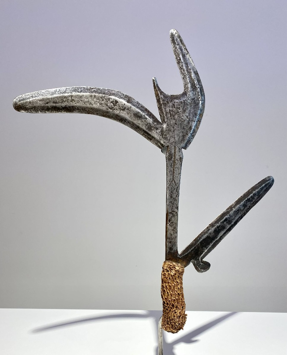 Ancien Et Exceptionnel Couteau De Jet Kipinga Tribu Nsakara Bandia Zande Avungara Congo -1880-photo-4