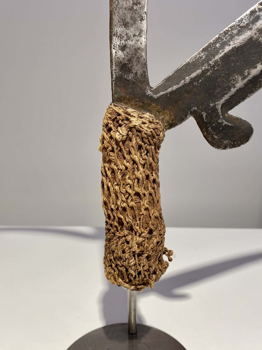 Ancien Et Exceptionnel Couteau De Jet Kipinga Tribu Nsakara Bandia Zande Avungara Congo -1880-photo-5