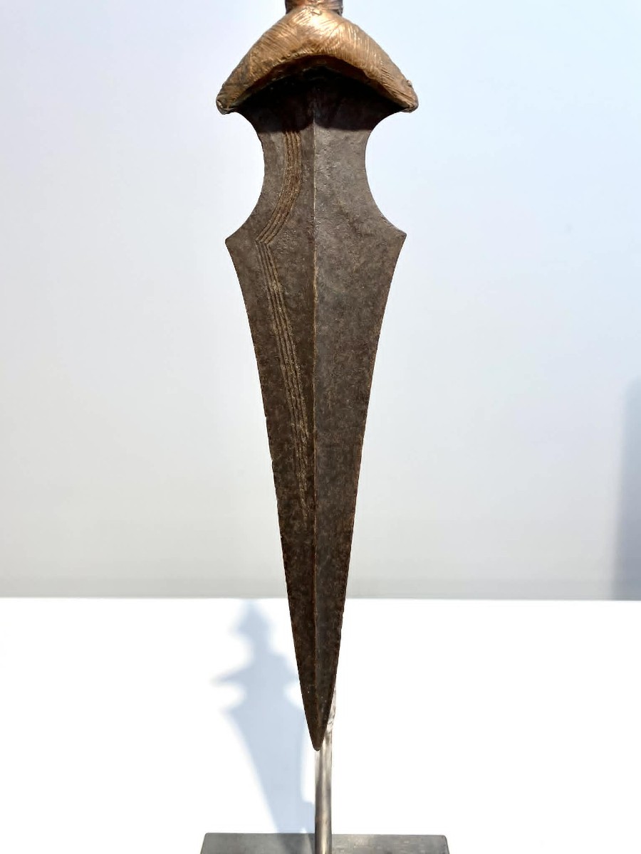 Antique Tetela Kasai Tribe Knife Dr Congo Africa-ca1880-1900 African Art-photo-3