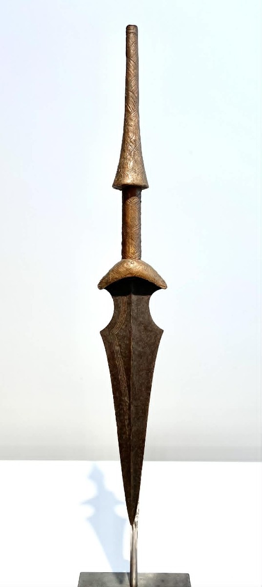 Antique Tetela Kasai Tribe Knife Dr Congo Africa-ca1880-1900 African Art