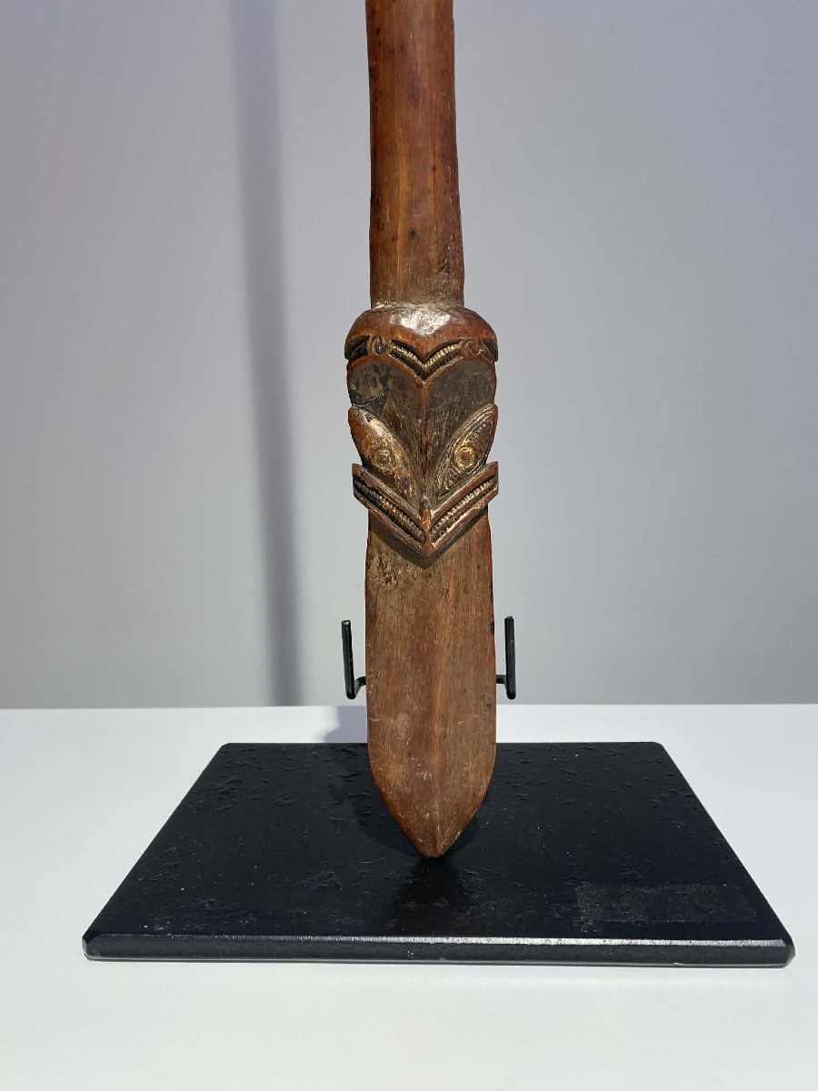 Taiaha club massue casse tête Maori Aotearoa Nouvelle Zélande - ca 1800 Océanie - Polynésie-photo-5