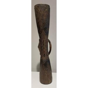 Antique Drum Kundu Huon Gulf Papua New Guinea - Art Oceania - Circa 1920 - Sepik Ramu