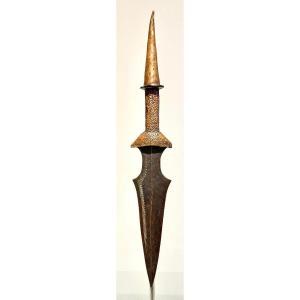 Ancien Et Exceptionel Couteau De La Tribu Tetela Kasai Dr Congo Afrique- Ca1880-1900