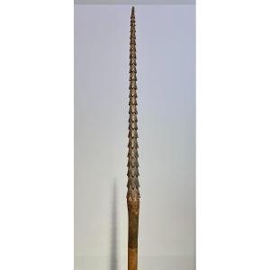 Old Spear Fiji Islands - Samoa - Tonga - Art Oceania Melanesia 19th Century 220 Cm Length 