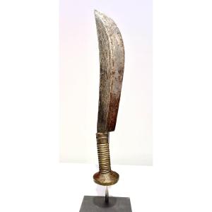 Couteau Ou Sabre De La Tribu Teke Rd Congo / Kongo Brazzaville 19ème Siècle/1900