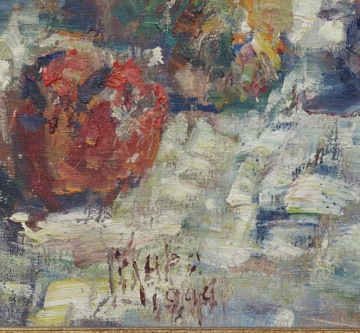 Czech Painter Ludvík Kuba 1863 – 1956 Prague "still Life With Fruits And Flowers"-photo-3