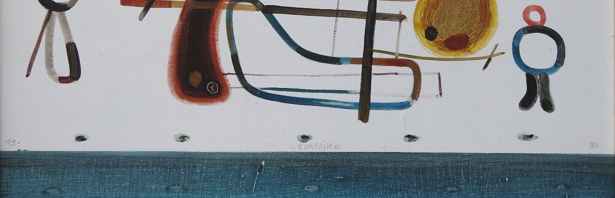 Slovak Painter Vladimír Kompánek , 1927 Rajec, – 2011 Bratislava “in Winter”-photo-3