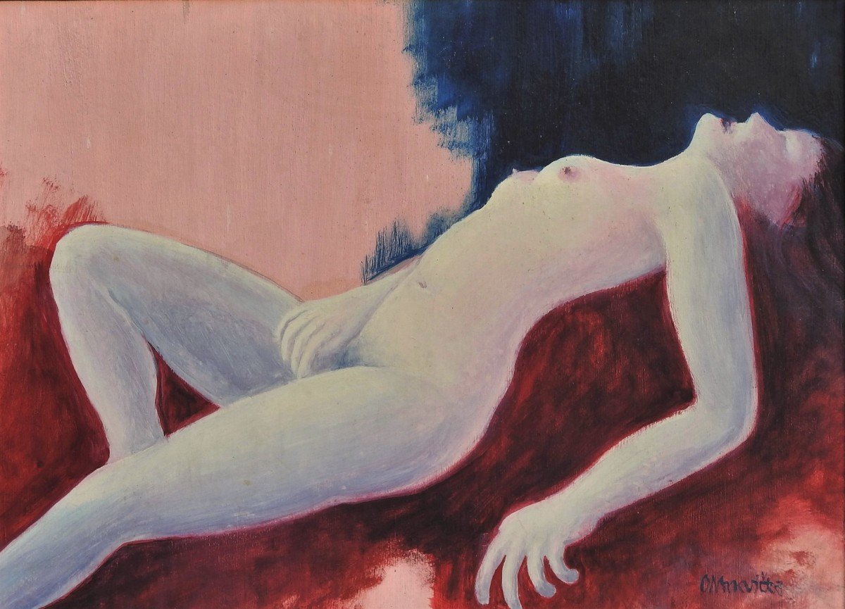 Czech Painter Otakar Mrkvička 1898 Příbram– 1957 Prague “nude”-photo-2