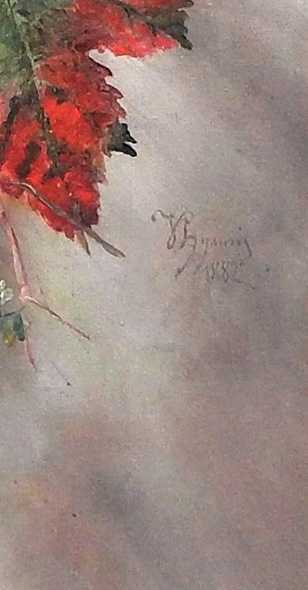 Czech Painter Vojtěch Hynais 1854 Vienna– 1925 Prague "still Life With Grapes"-photo-2