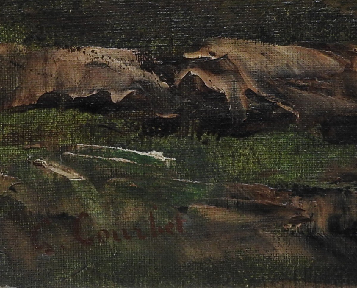 Peintre Français Jean Désiré Gustave Courbet 1819 Ornans – 1877 La Tour-de-Peilz-photo-3