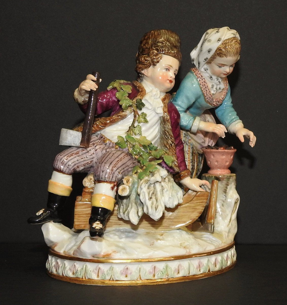 Meissen Porcelain "allegory Of Winter"-photo-3