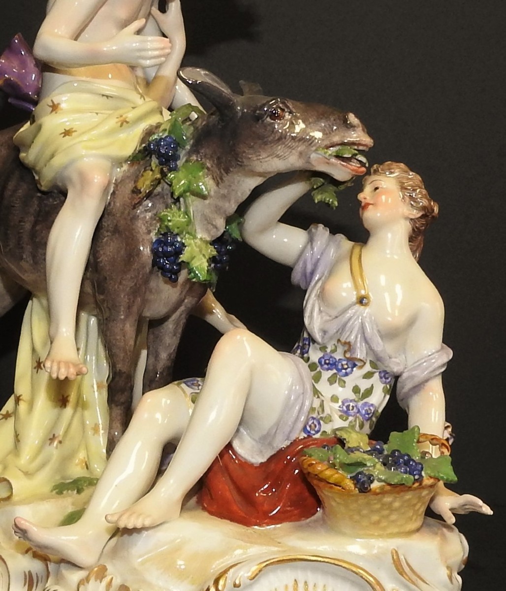 Meissen Porcelain "drunken Silenus On A Donkey"-photo-7