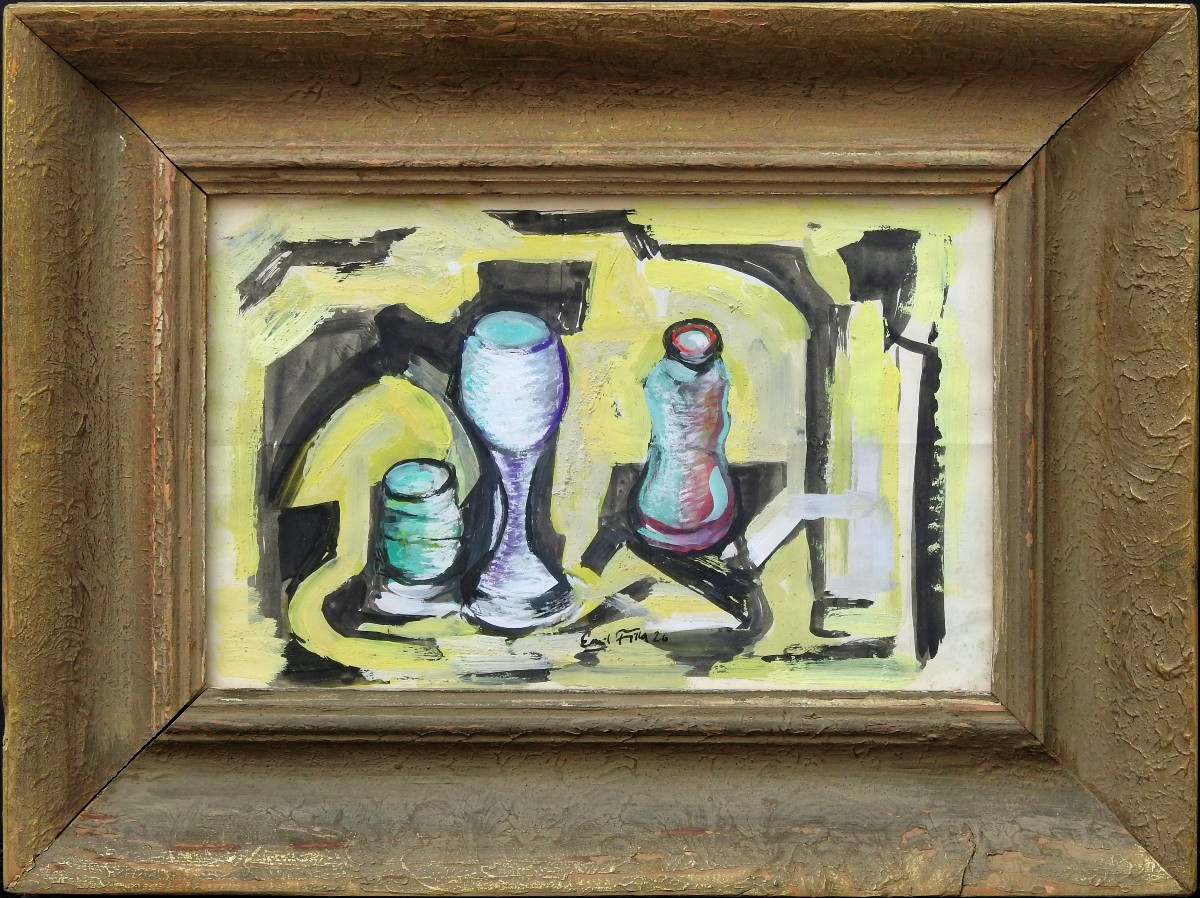 Czech Painter Emil Filla (1882 Chropyně – 1953 Prague) “cubist Still Life”