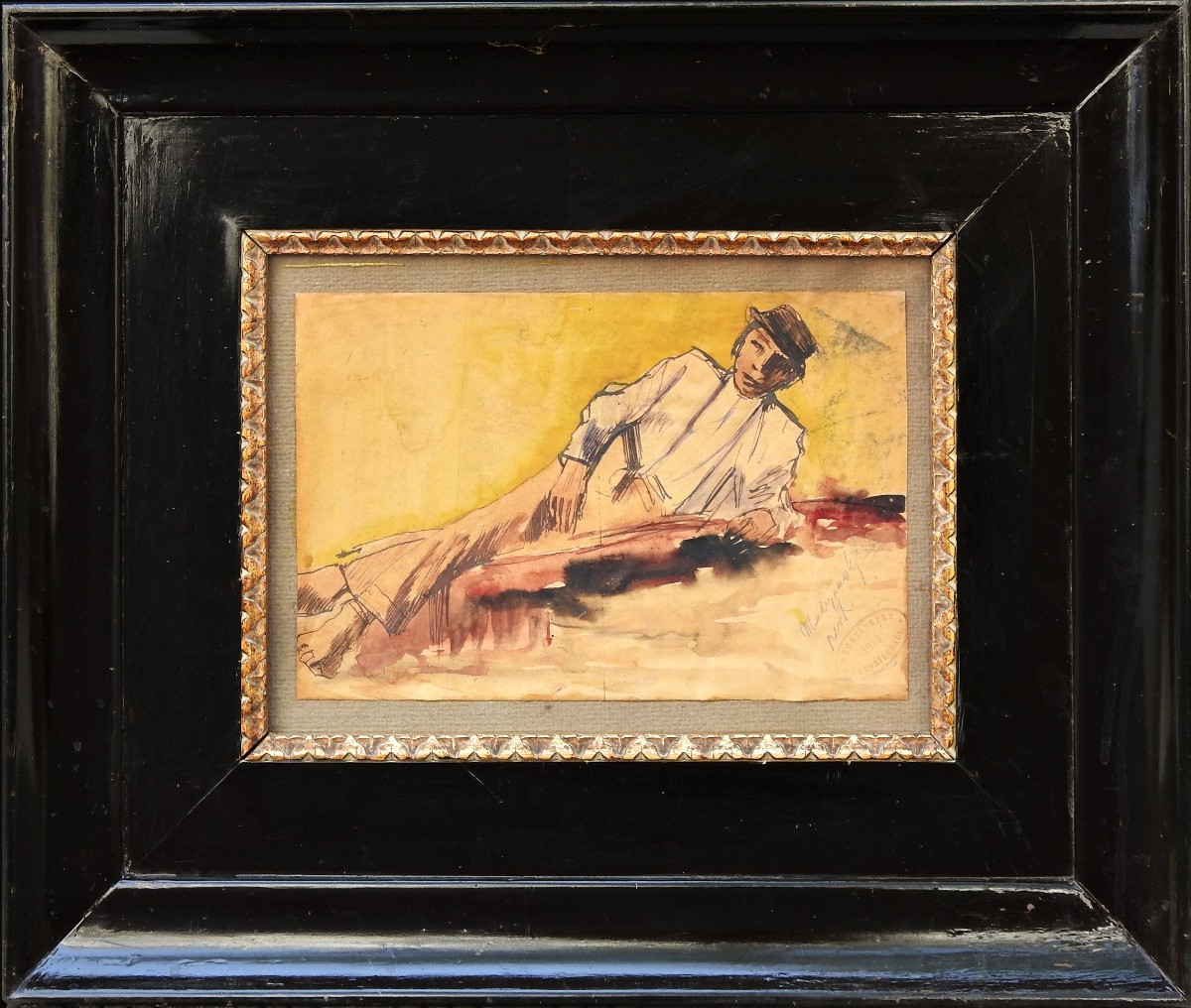 Slovak Painter Ladislav László Mednyánszky (1852, Beckov – 1919, Vídeň) “ Lying Shohai ”