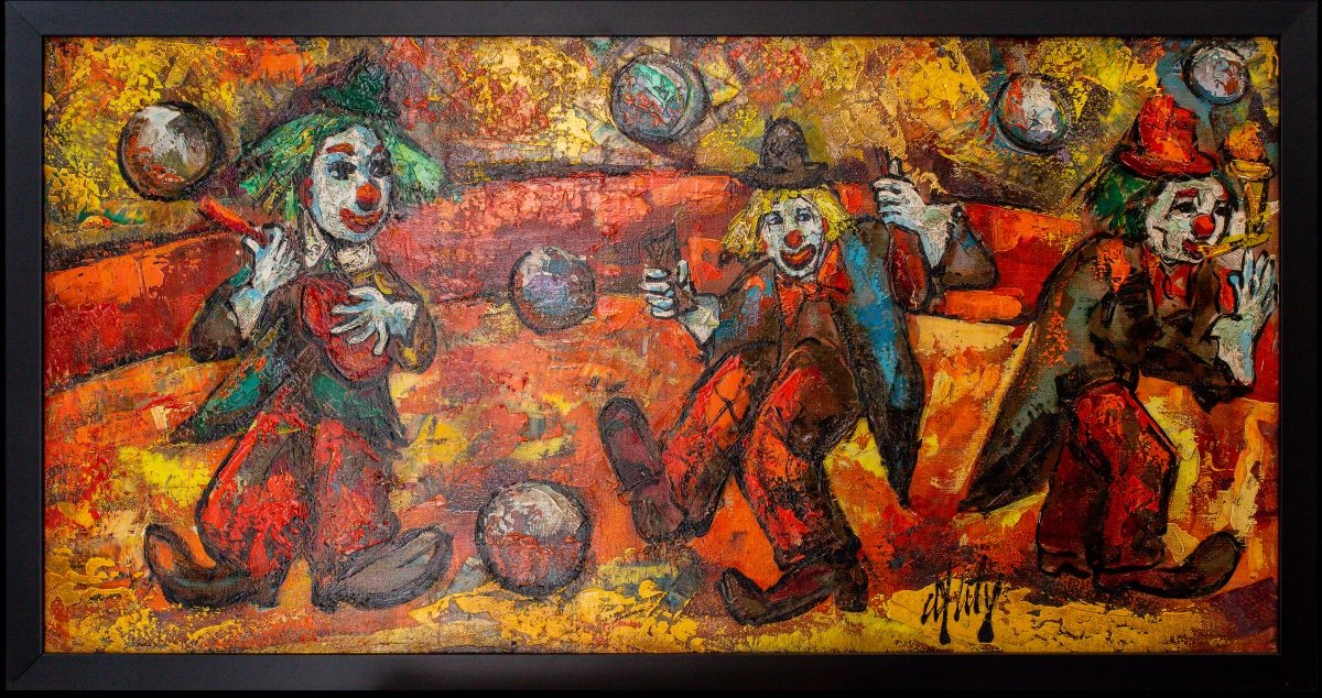 Henri d'Anty (1910-1998) - The Three Clowns