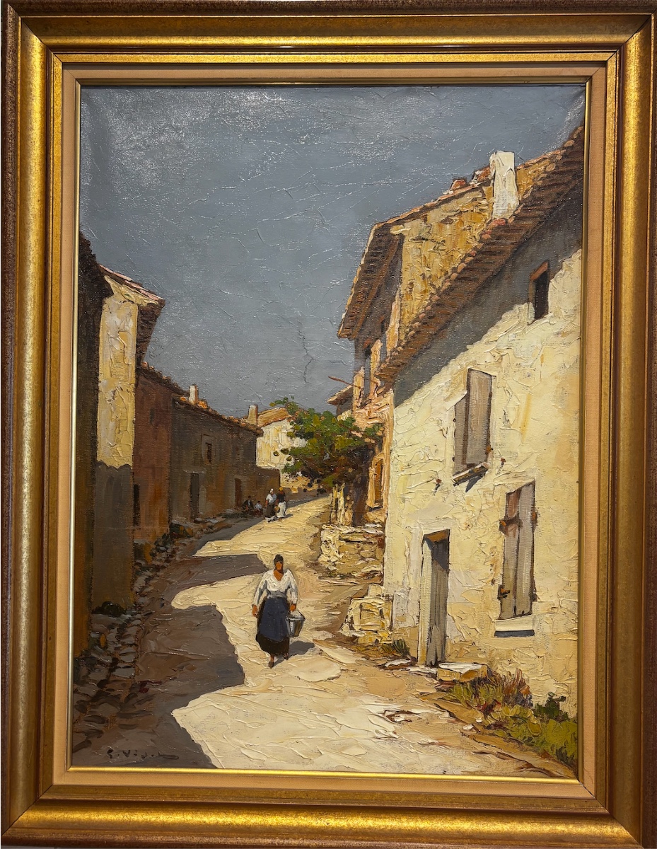 Gustave Vidal (1895 - 1966) - Currency Street In Villeuneuve-lès-avignon