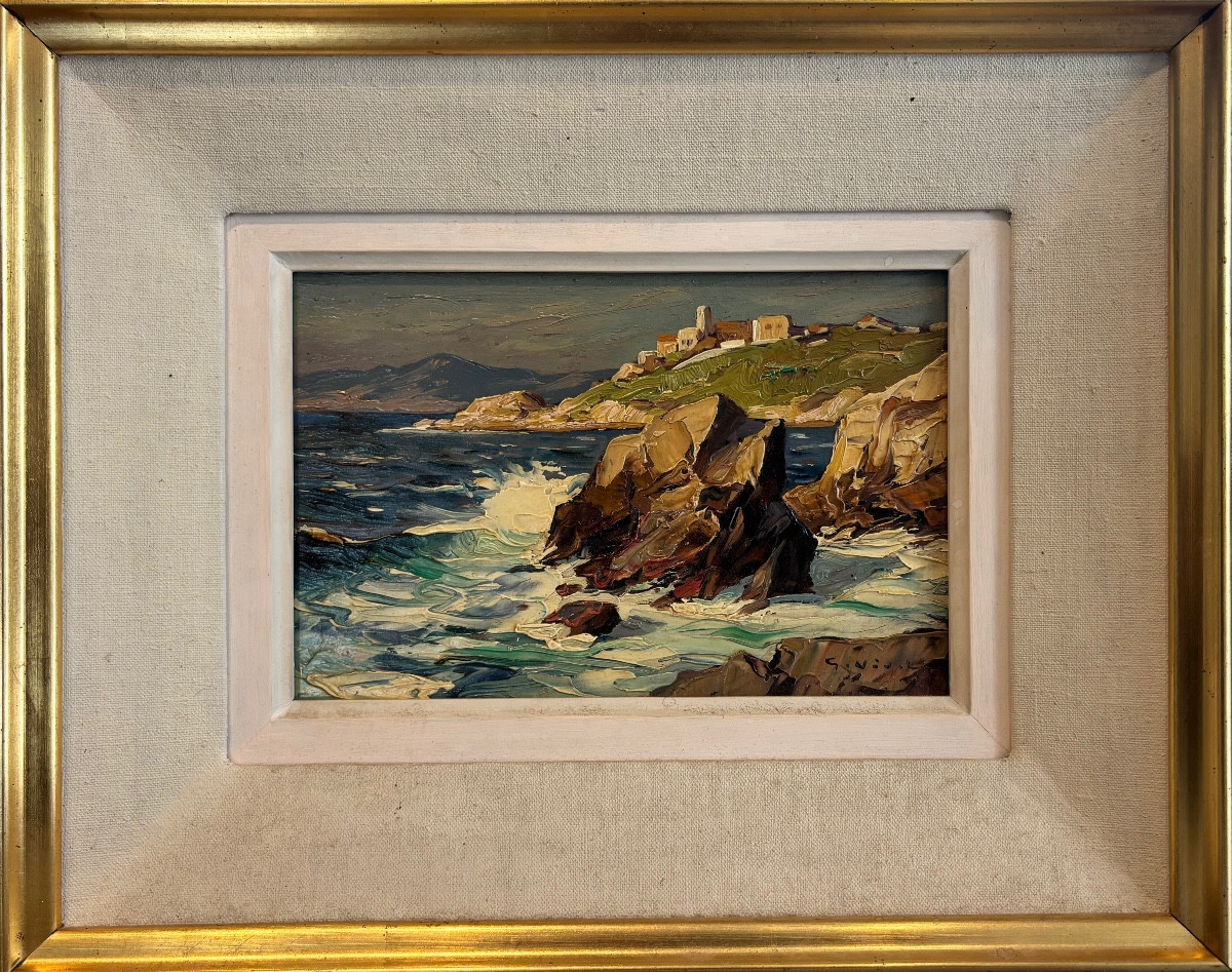 Gustave Vidal (1895 - 1966) - Rocher en bord de mer