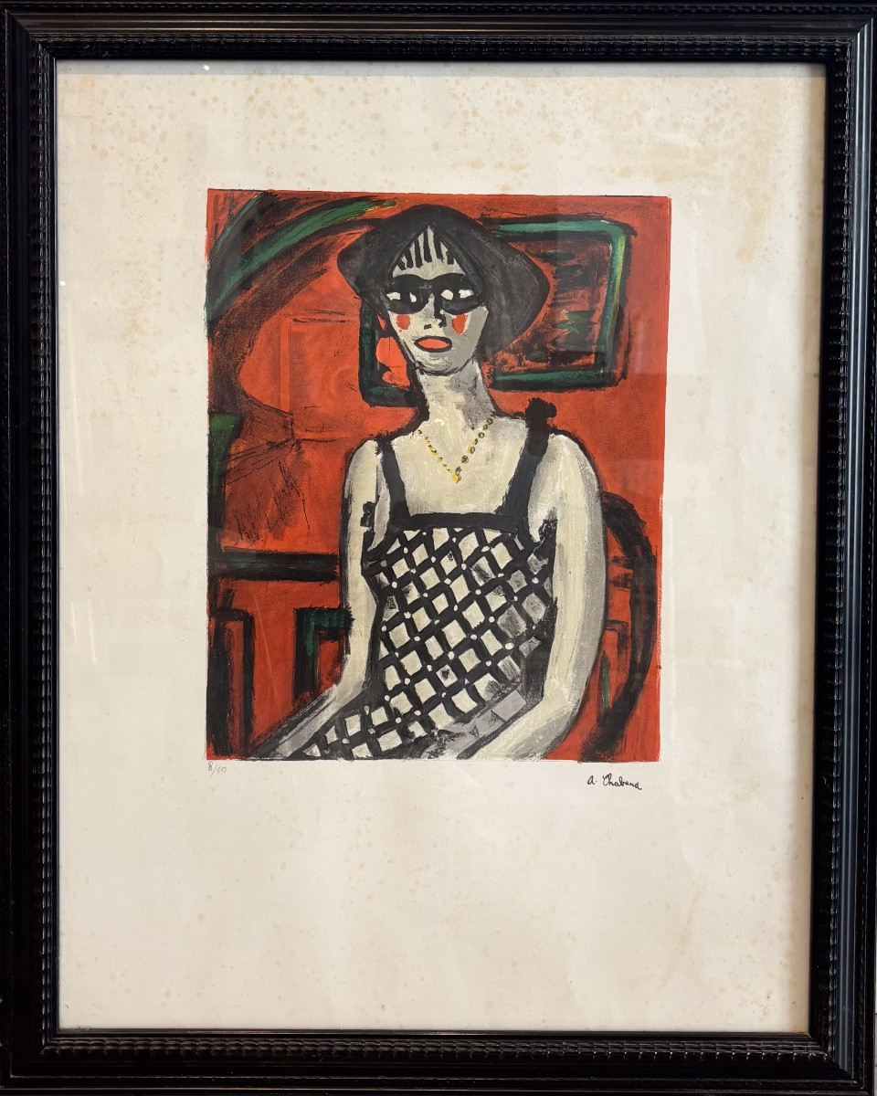 Auguste Chabaud ( 1882-1955 ) - Portrait d'Yvette