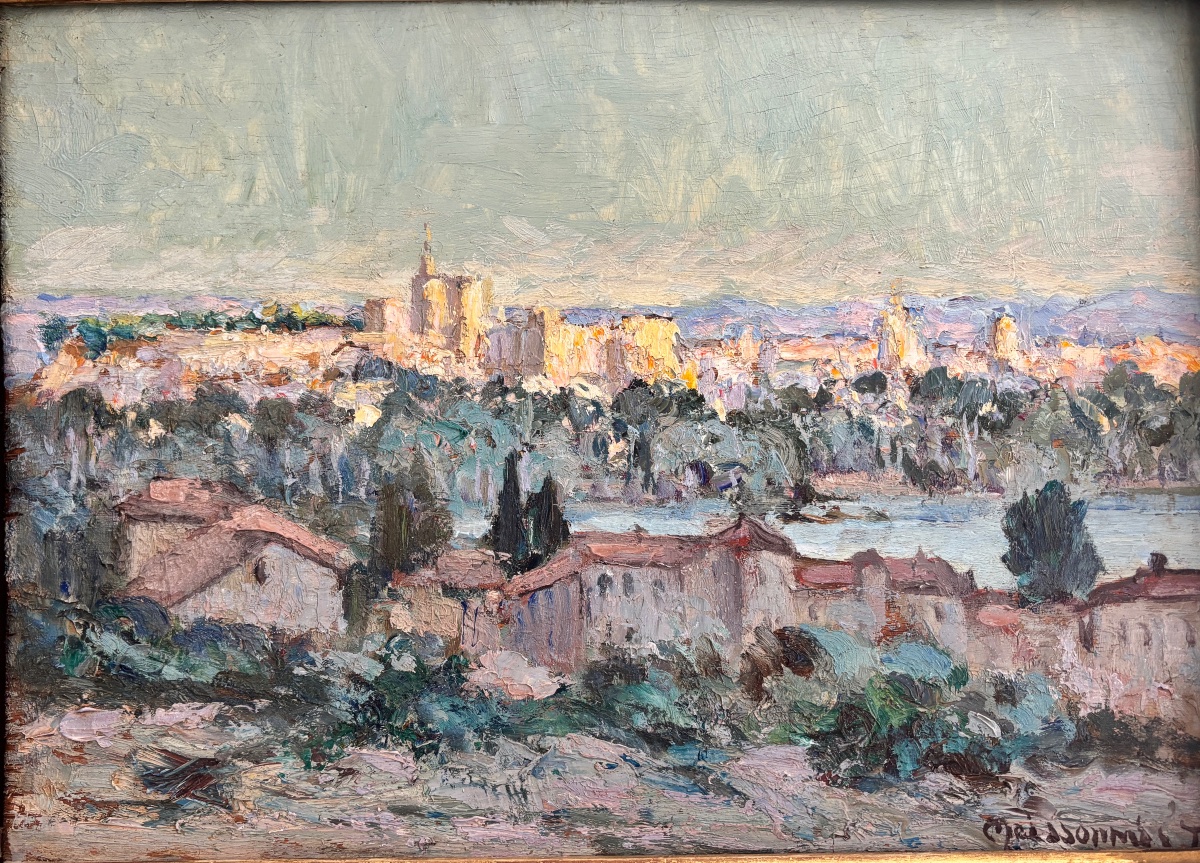 Joseph Meissonnier (1864-1943) - Vue d'Avignon-photo-2