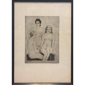 Georges DUVAL (1920-1993) - Les trois femmes