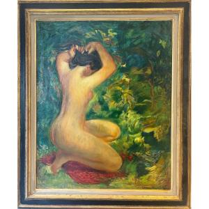 Jean Cluseau-lanauve (1914-1997) - The Bather Under The Trees