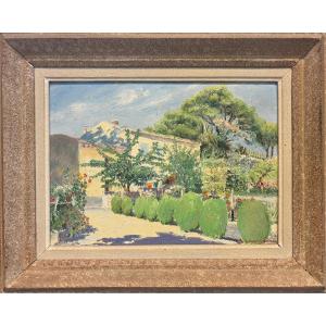Lauzières (XXème siècle) - Paysage : jardin et maison