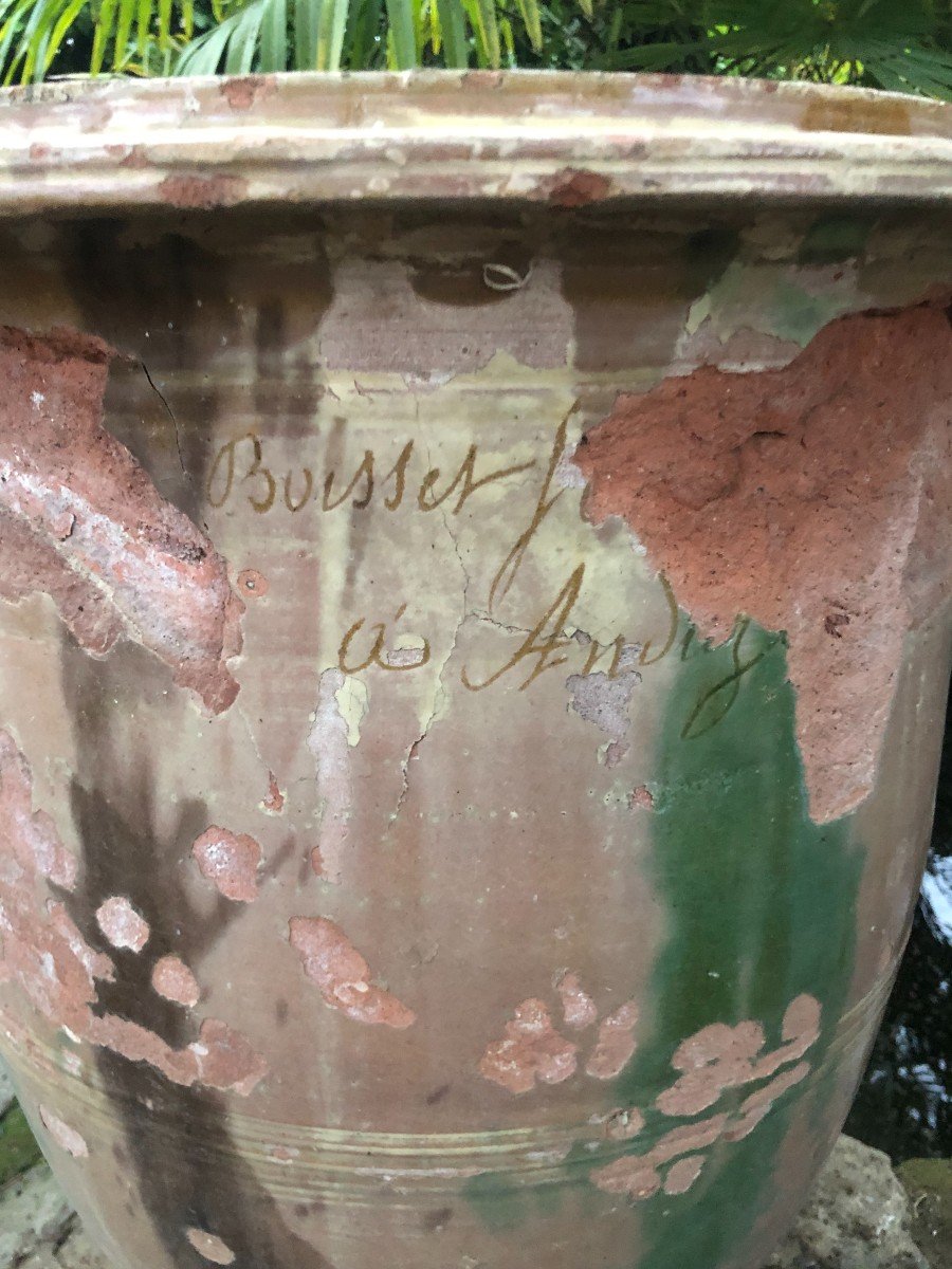 ANDUZE " Vase D'anduze "  signé " BOISSET A ANDUZE " -photo-1